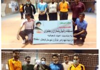 مسابقه والیبال بین تیم جانبازان و ایثارگران و تیم پاسداران شهرستان کوهبنانر