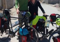 حضور مادر و پسر دوچرخه سوار ، از کشور آلمان در بخش طغرالجرد (شهرستان کوهبنان)