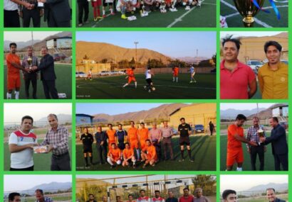 مراسم اختتامیه مسابقات ۴جانبه مینی فوتبال شهرستان کوهبنان با حضور دکتر محمدی (ریاست هیات فوتبال شهرستان کوهبنان)